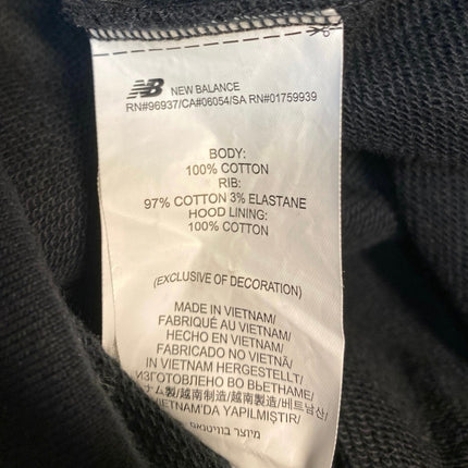 New Balance Men's Black Long Sleeve Hoodie Hooded Pullover Sweatshirt Top Size M