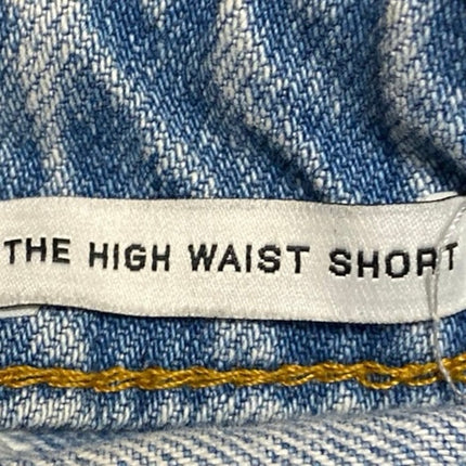 Zara Women's Blue High Waist Distressed Raw Hem Mini Cutoff Denim Jeans Shorts 4