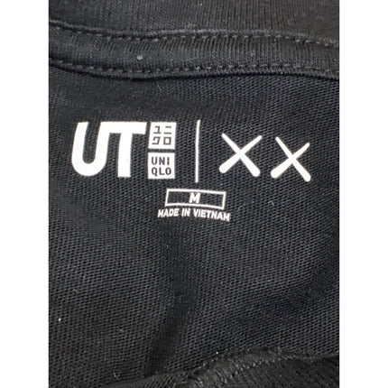 KAWS x Uniqlo UT Womens Black Graphic Print Short Sleeve T Shirt Tee Top Size M