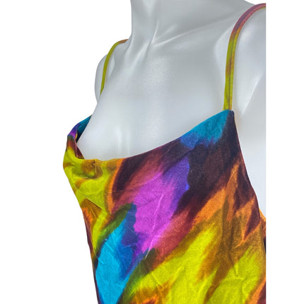 Urban Outfitters Multicolor Abstract Cowl Neck Cami Camisole Tank Dress Size L