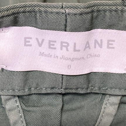 Everlane Women's Green High Rise Pleated Tapered Leg Crop Trousers Pants Size 0