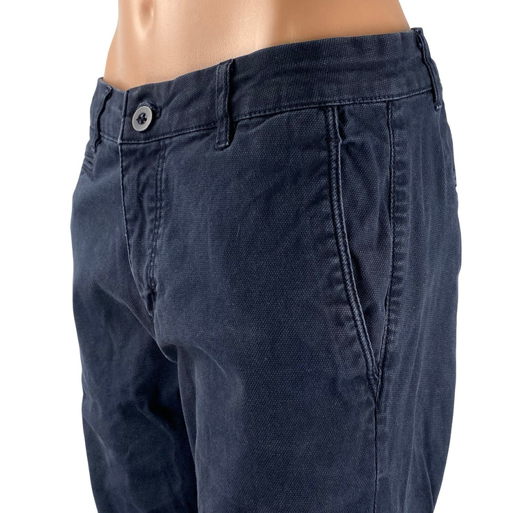 Zara Men's Navy Blue High Rise Tapered Straight Chino Denim Jeans Pants Size 30