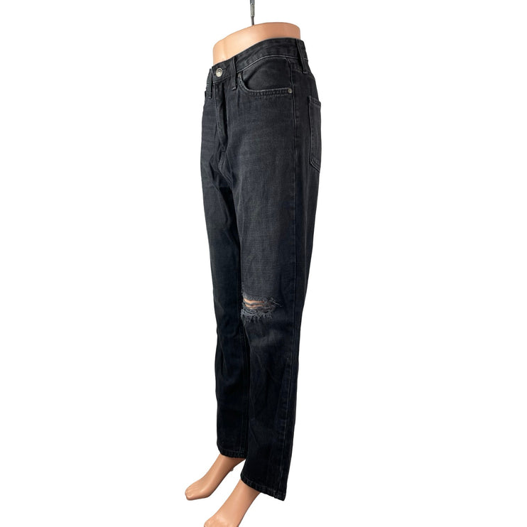 Just Black Denim Women's Distressed High Waisted Straight Denim Jeans Pants 26