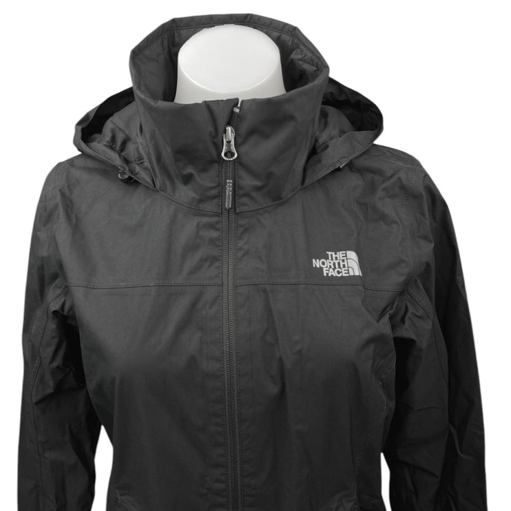 The North Face Dryvent Womens Black Zip Up Hoodie Windbreaker Rain Coat Jacket S