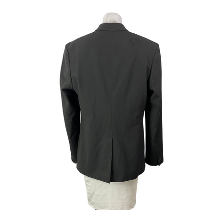 Zara Womens Black Long Sleeves Tailored Double Breasted Blazer Coat Jacket Sz 36