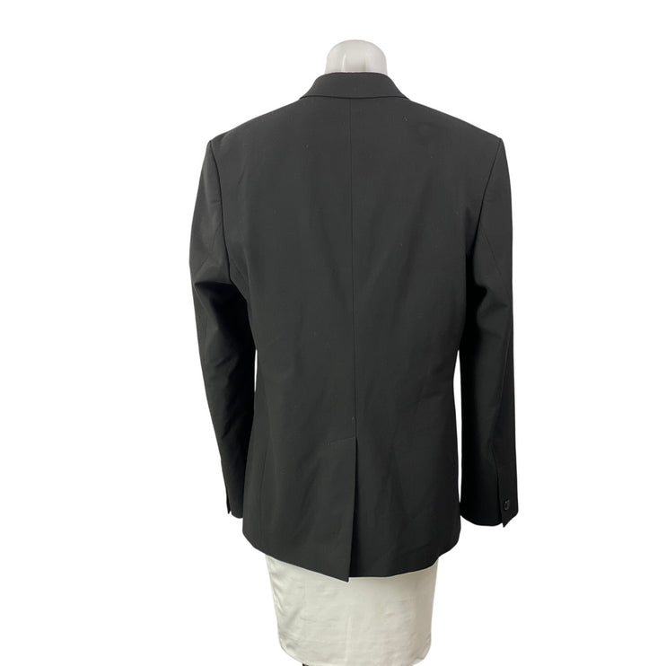 Zara Womens Black Long Sleeves Tailored Double Breasted Blazer Coat Jacket Sz 36