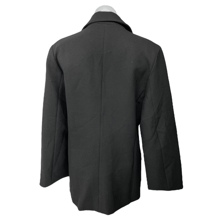 Oddmuse Women's Black One Button Notch Collar Pockets Blazer Coat Jacket Size L