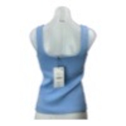 NEW Zara Women's Light Blue Sleeveless Knit Button Front Corset Vest Tank Top S