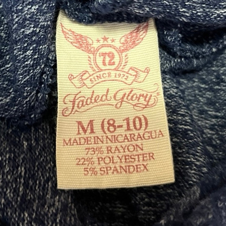 Faded Glory Men's Blue Long Sleeve Drawcord Hooded Hoodie Sweater Sweatshirt M