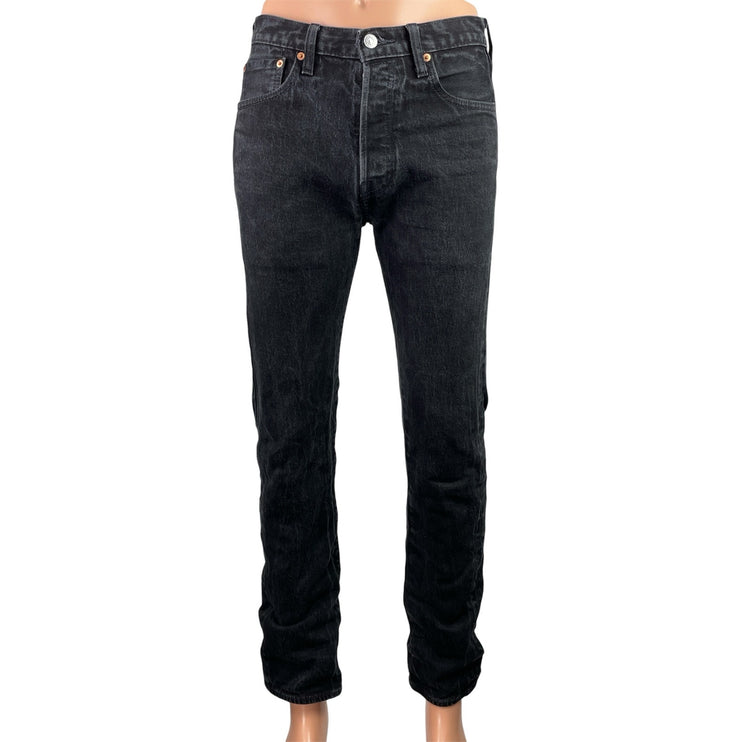 Levi's 501 Men's Black Mid Rise Straight Leg Casual Denim Jeans Size 30x32