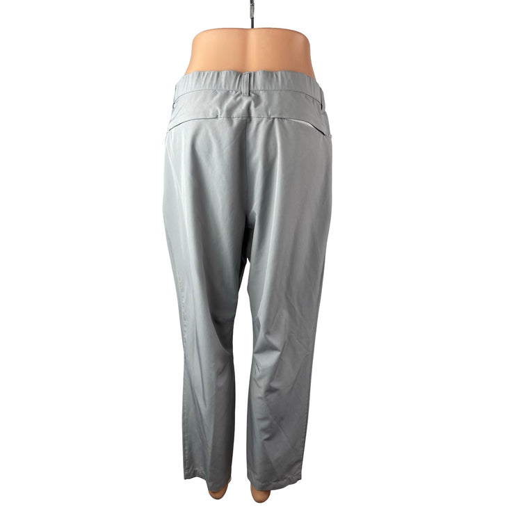 Fabletics Women's Gray High Waisted Straight Leg Casual Trousers Pants Size M