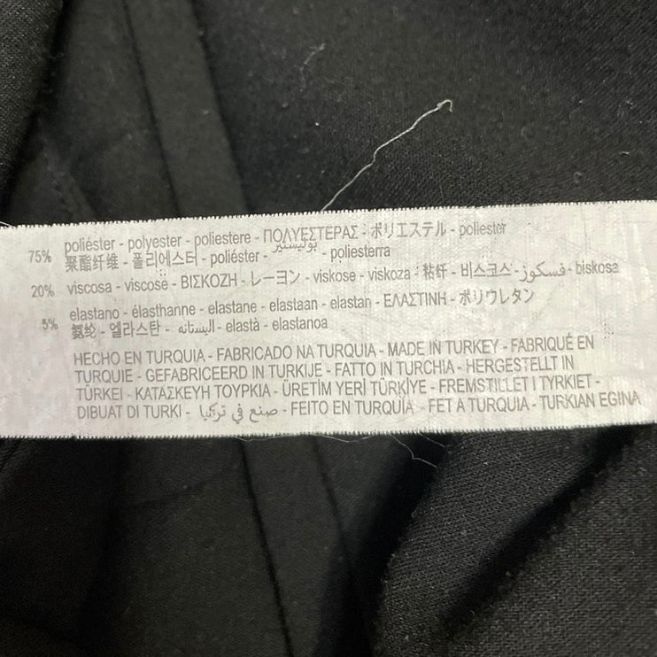 Zara Women's Black High Waisted Career Slim Straight Trousers Pants Size 4