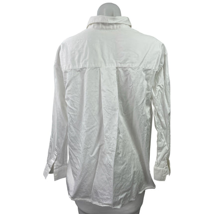 Blenheim Women's White Long Sleeve Collared Career Button Down Shirt Top Size M