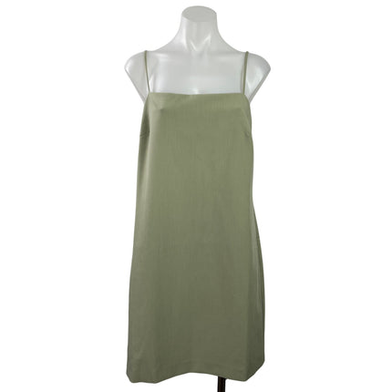 Rue Sophie Women's Sleeveless Green Cami Camisole Square Neck Mini Slip Dress M