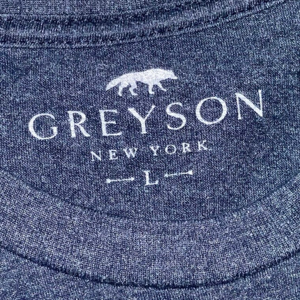 Greyson Men's Navy Blue Wolf Forest Graphic Short Sleeve T Shirt Tee Top Size L