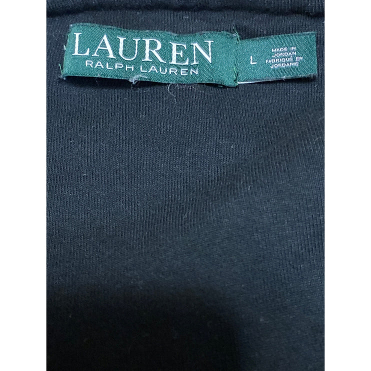 LAUREN Ralph Lauren Women's Black Lace Off The Shoulder Cotton Blouse Top Size L