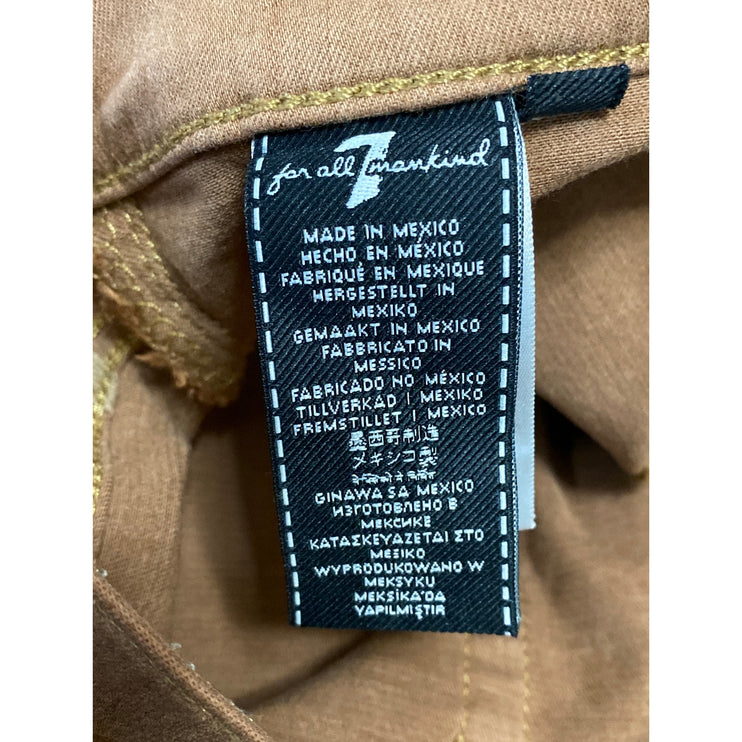 7 For All Mankind Women's Brown High Waist Flared Bootcut Denim Jeans Pants Sz 7