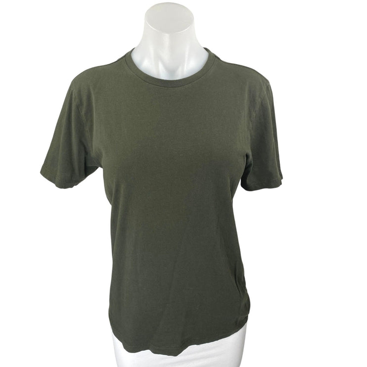 Reiss Women's Green Short Sleeve Crew Neck Cotton Basic T Shirt Tee Top Size S