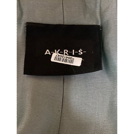 Akris 100% Cashmere Gray Long Sleeve Collar Button Blazer Coat Jacket Size 12