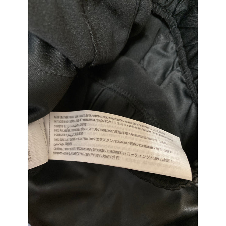 Abercrombie & Fitch Women's Black Faux Leather Vegan Casual Mini Shorts Size L