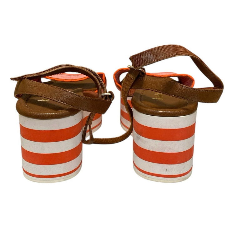 Kate Spade Women's Pink High Rise Sling Back Paltform Wedge Sandals Size 10