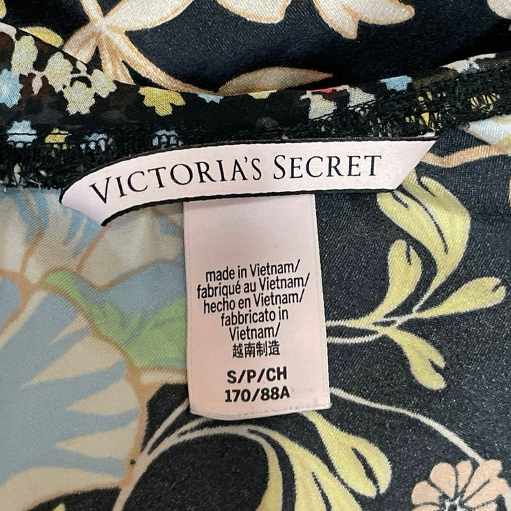 Victoria's Secret Multicolor Ruffle Floral Cami Romper Sleepwear Pajamas Size S