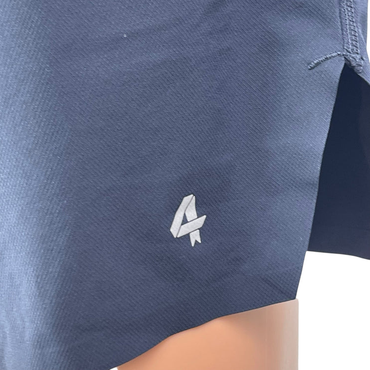 Fourlaps Men's Navy Blue High Rise Elastic Wasit Straight Athletic Shorts Size M