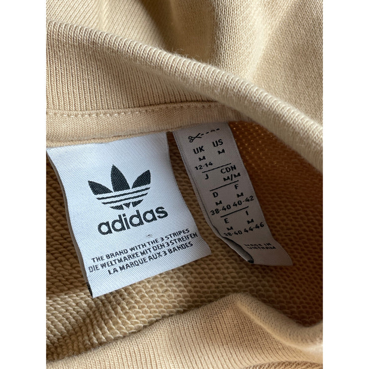 Adidas Original Crest Embroidery Beige Sports Athletic Sweater Sweatshirt Top M