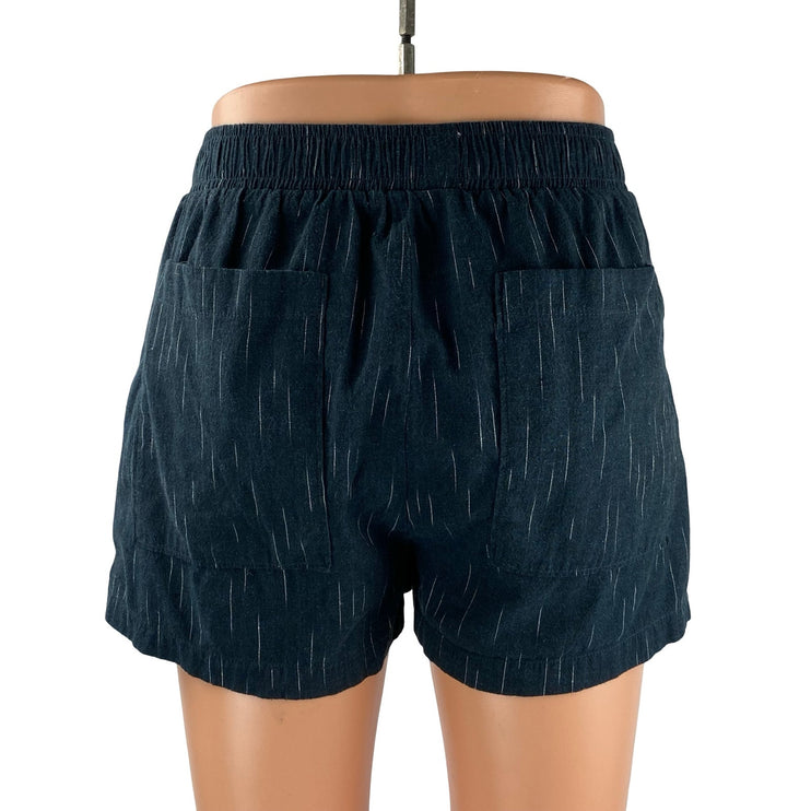 Mollusk Shell Midnight Ikat Women's Wide Leg Yoga Athletic Activewear Shorts XS