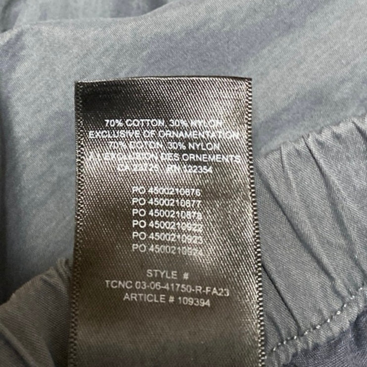 Aritzia TNA Blue Elastic Waist Drawstring Windbreaker Cargo Jogger Pants Size M