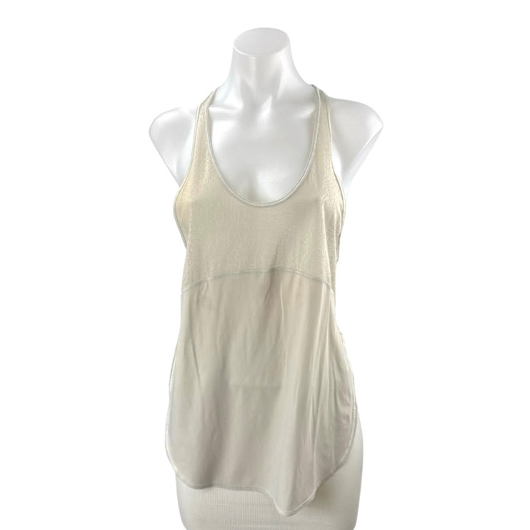 Lululemon Women's Beige Racerback Scoop Neck Yoga Gym Athletic Tank Top Size 6