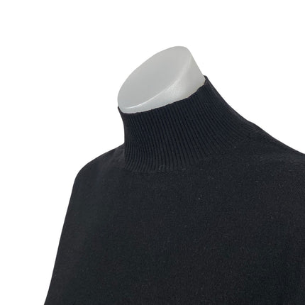 MNG Mango Women's Black Long Sleeve Turtleneck Knit Longline Sweater Top Size S