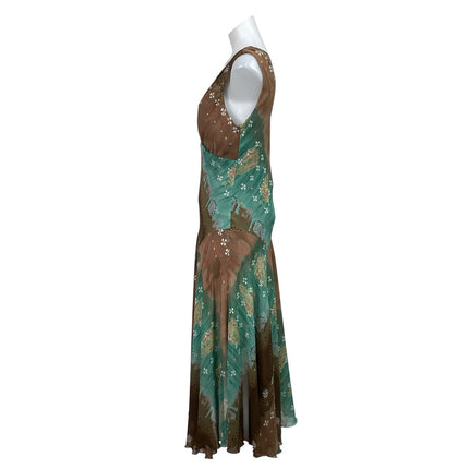 Rabbit Rabbit Rabbit Womens Asymmetric Sleeveless V-neck Midi Tank Dress Size 10