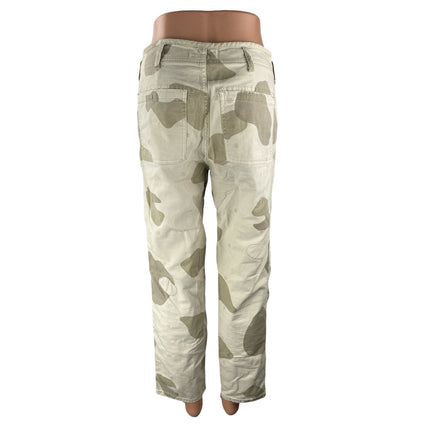 Anthropologie The Wanderer Beige Khaki Army Military Straight Trousers Pants 27