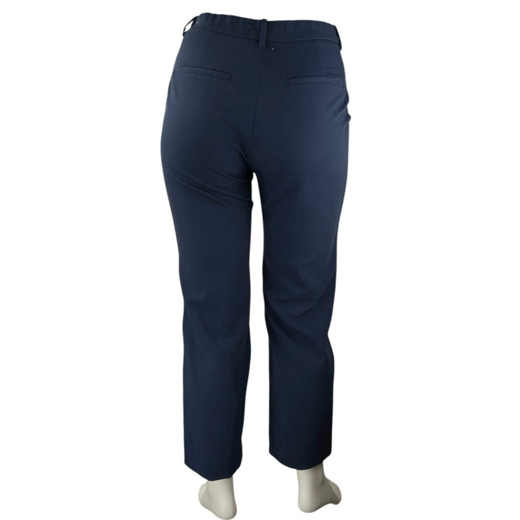 Abercrombie & Fitch Women's Navy Blue High Rise Straight Trousers Pants Size 31