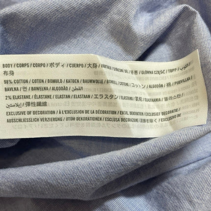 Abercrombie & Fitch Blue Collared Long Sleeve Stretch Button Down Shirt Top Sz M