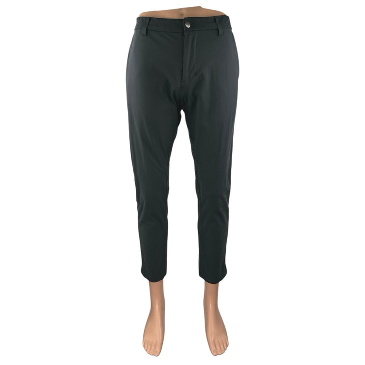 Lululemon Commission Men's Black Mid Rise Straight Skinny Slim Trousers Pants OS