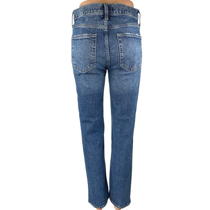 GAP 90's Loose Women's Blue Mid Rise Straight Leg Slim Denim Jeans Pants Size 24
