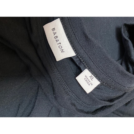 Aritzia Babaton Womens Black Sleeveless Draped Ruched Crop Blouse Tank Top Sz XL