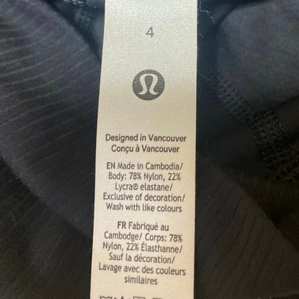 Lululemon Women's Blue Rib Knit Straight Leg Fitness Trousers Leggings Pants 4