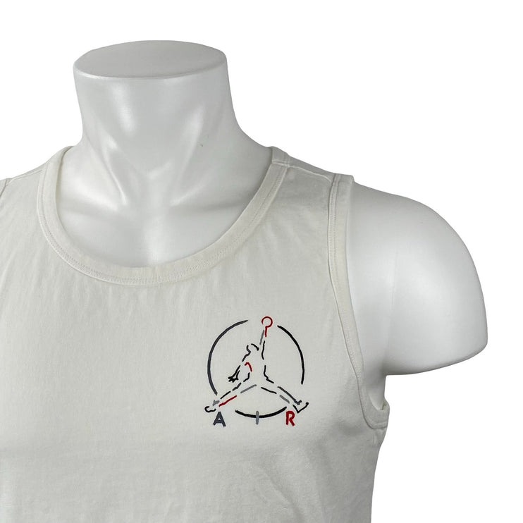 Jordan Jumpman Air Men's White Graphic Sleeveless Athletic Activewear Tank Top M