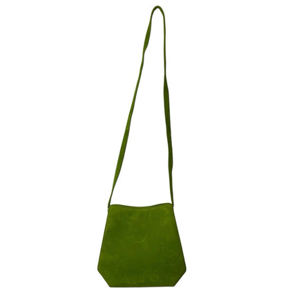 Neiman Marcus Women's Green Suede Vegan Leather Studded Ring Crossbody Bag OS