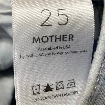 Mother Women's Blue Distressed Mid Rise Flared Bootcut Denim Jeans Size 25