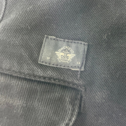 Dockers Recode Black High Rise Pleated Straight Wide Leg Denim Jeans Pants Sz 26