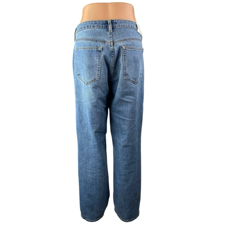 Edited by Remi Bader Women's Blue High Rise Loose Straight Denim Jeans Size 8