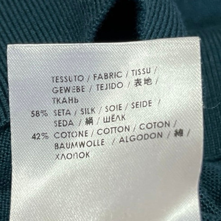 Stella McCartney Green Silk Short Sleeve V-Neck Knit Mini Tunic Shirt Dress 4