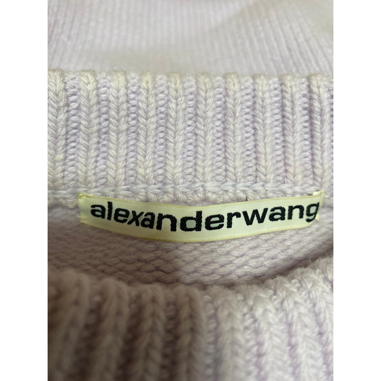 Alexander Wang Womens Pink Purple Long Sleeve Oversized Sweatshirt Sweater Top M