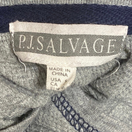 PJ Salvage Women's Gray Blue Constellation Star Long Sleeve Pajama Set Size S