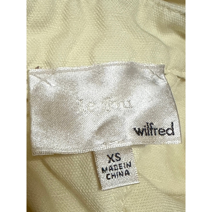 Aritzia Wilfred Beige Linen Short Sleeve Button Midi Polo Shirt Shift Dress XS