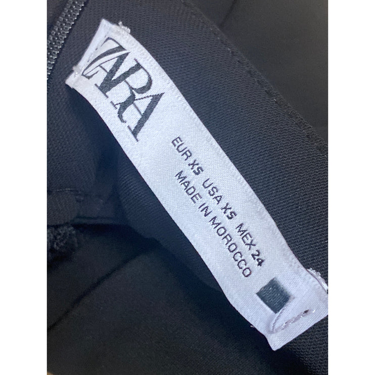 Zara Women's Black Sleeveless Cami Camisole Front Slit Midi Pencil Wrap Dress XS